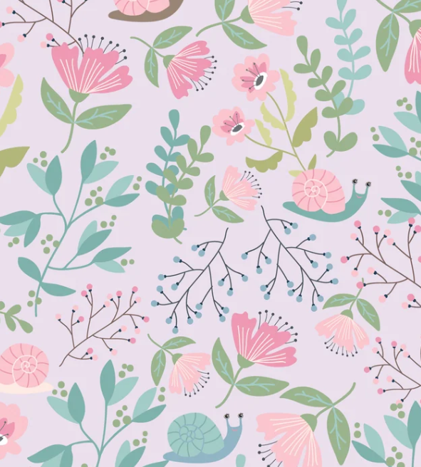 Le Petit Escargot designed by Lori Woods for Poppie Cotton