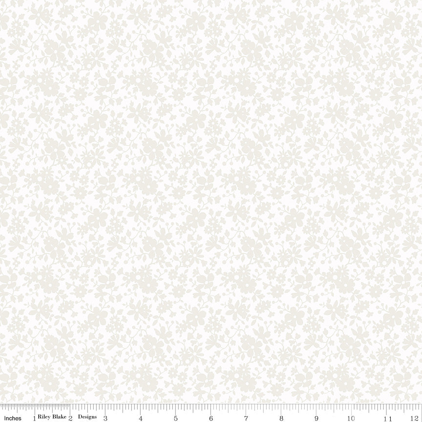 Lasenby Silhouette -Maddsie Blossom White-Liberty Fabrics-03386404P