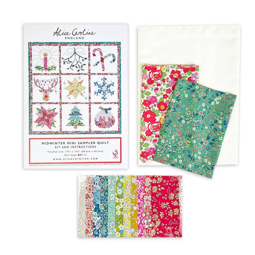 Liberty Tana Lawn® Fabric Midwinter Mini Sampler Quilt Kit-Alice Caroline-Liberty Mini 202