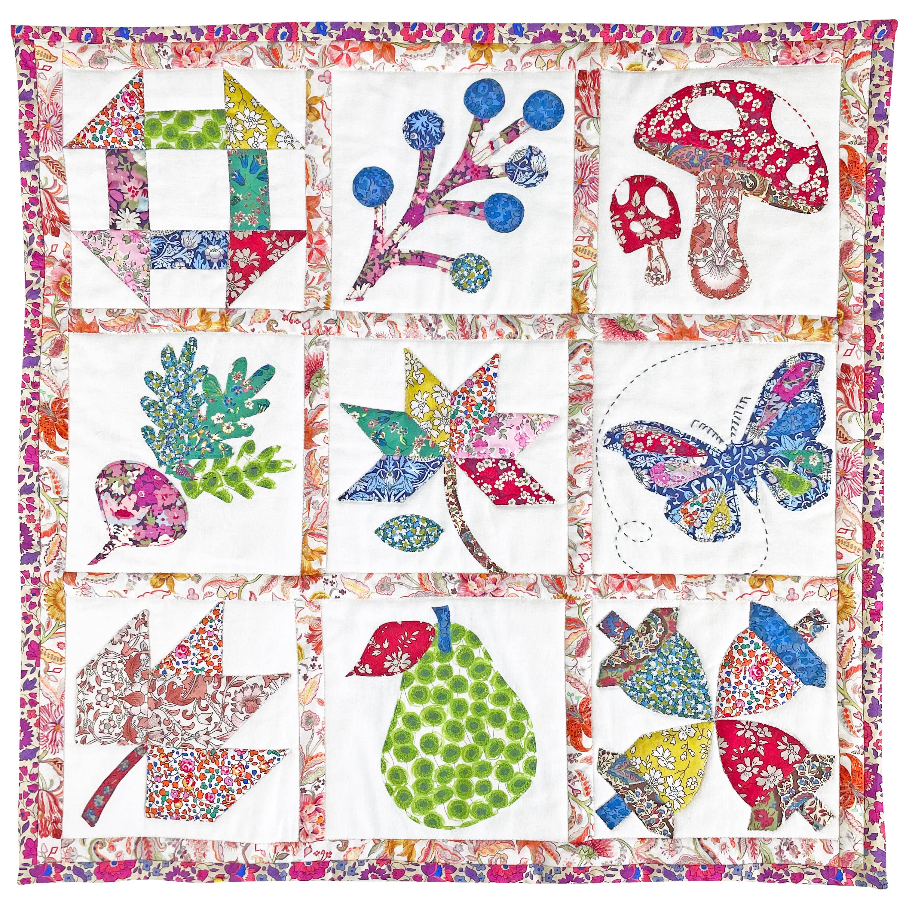 Liberty Tana Lawn® Fabric Autumnal Mini Sampler Quilt Kit-Alice Caroline-Liberty Mini 201