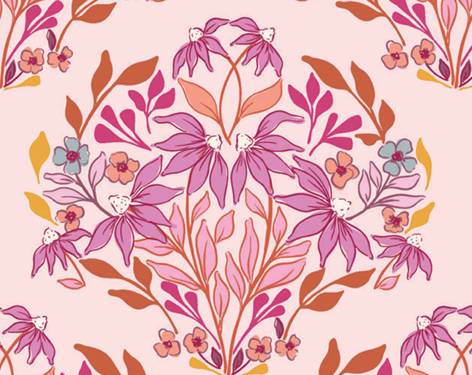 Sunset Cottage -Sunset Meadow Pink-Andover Fabrics-A-10271-E