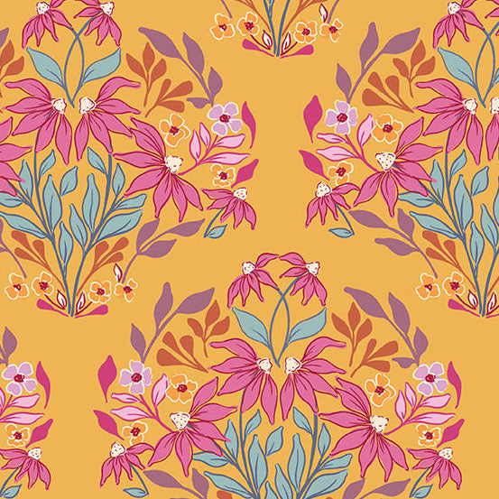 Sunset Cottage -Sunset Meadow Yellow-Andover Fabrics-A-10271-Y
