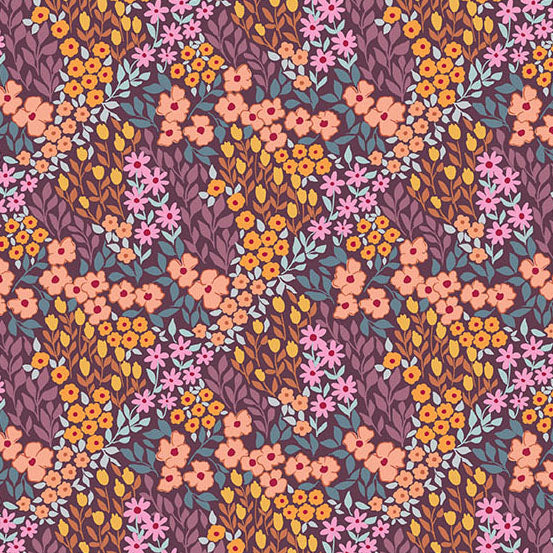 Sunset Cottage -Petalfield Purple-Andover Fabrics-A-10273-P