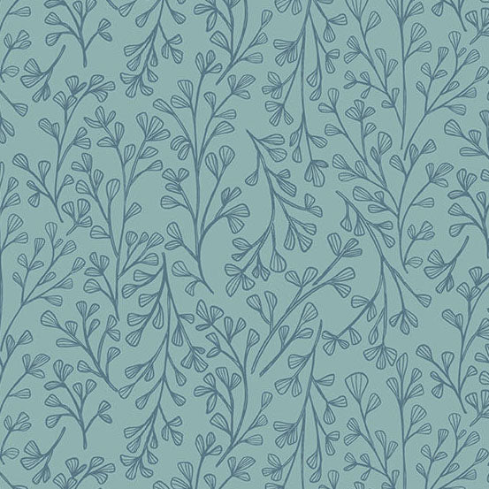 Sunset Cottage -Leafsong Aqua-Andover Fabrics-A-10279-T
