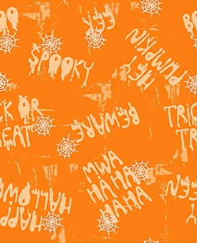 Hall of Fame - Halloween Spooky Words - Orange-Paint Brush Studios-12026219