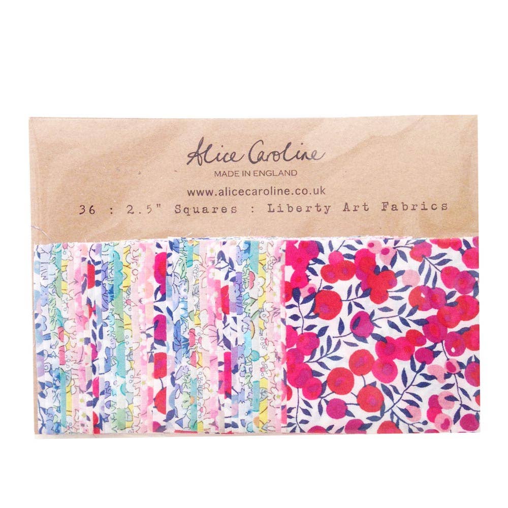 Liberty Tana Lawn® Fabric -2.5″ Charm Squares (36 Pcs)-Mixed Colors-Alice Caroline-Liberty PC104