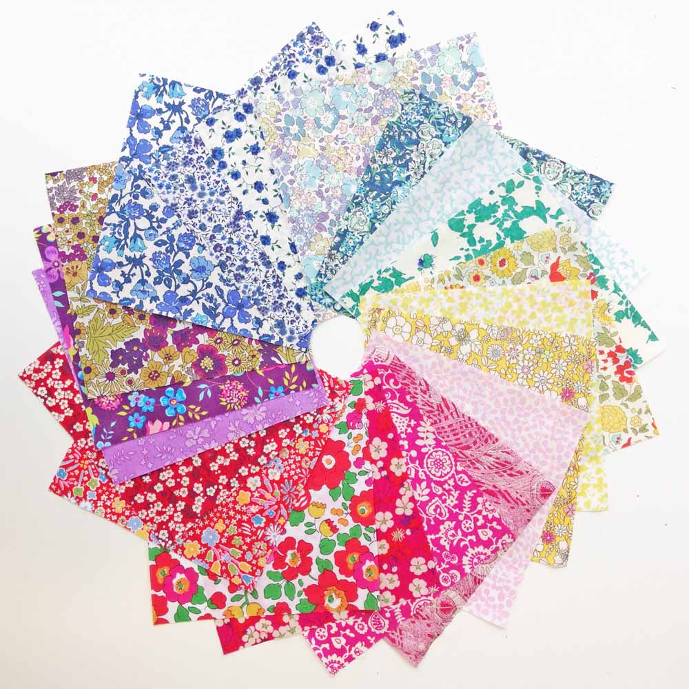 Liberty Tana Lawn-5" Charm Squares-20 Pcs Mixed Colors-Alice Caroline-Liberty PC106