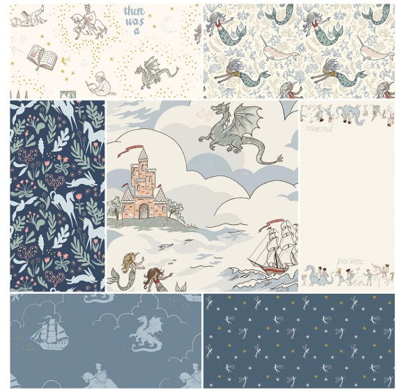 COMING SOON! - Story Land - 1 Yard Bundle Blue (Total 7 Yards)-Riley Blake Designs-1YD-18300B-7