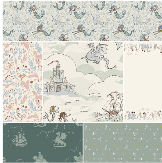 COMING SOON! - Story Land - 1 Yard Bundle Mist (Total 6 Yards)-Riley Blake Designs-1YD-18300M-6