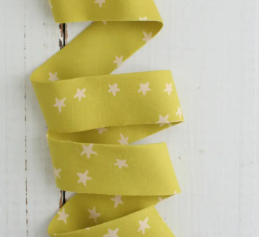 2.5" Bias Quilt Binding (1.25" finished) 100% Cotton-Starry Pistachio-BPB Starry PIST 2.5