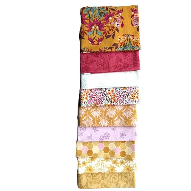 Sunset Cottage-Curated 9 Pc FQB Gold-Andover Fabrics-CFQ-SunsetCGold