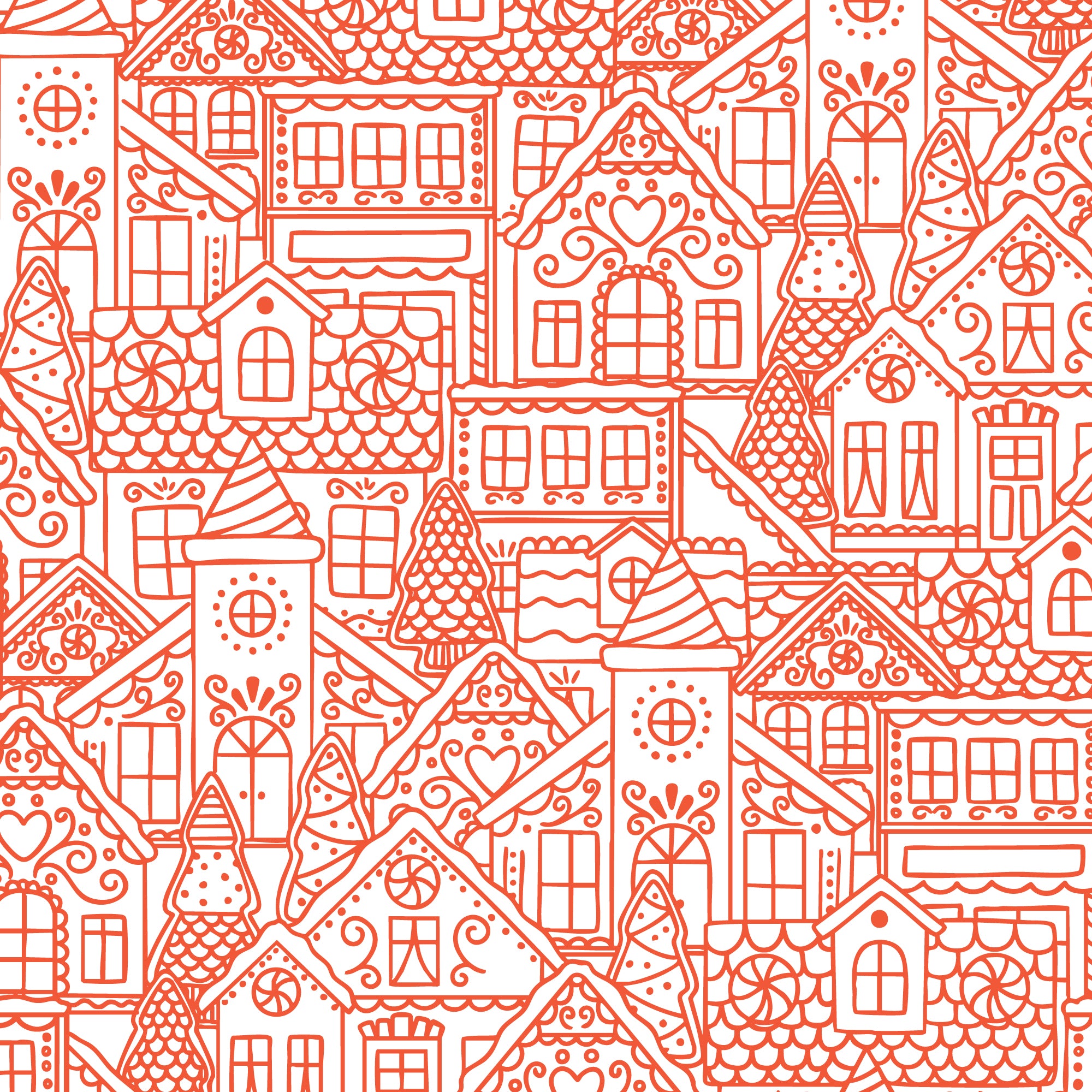 Jolly Tidings -Gingerbread Village|Red-Cloud9 Fabrics-229200