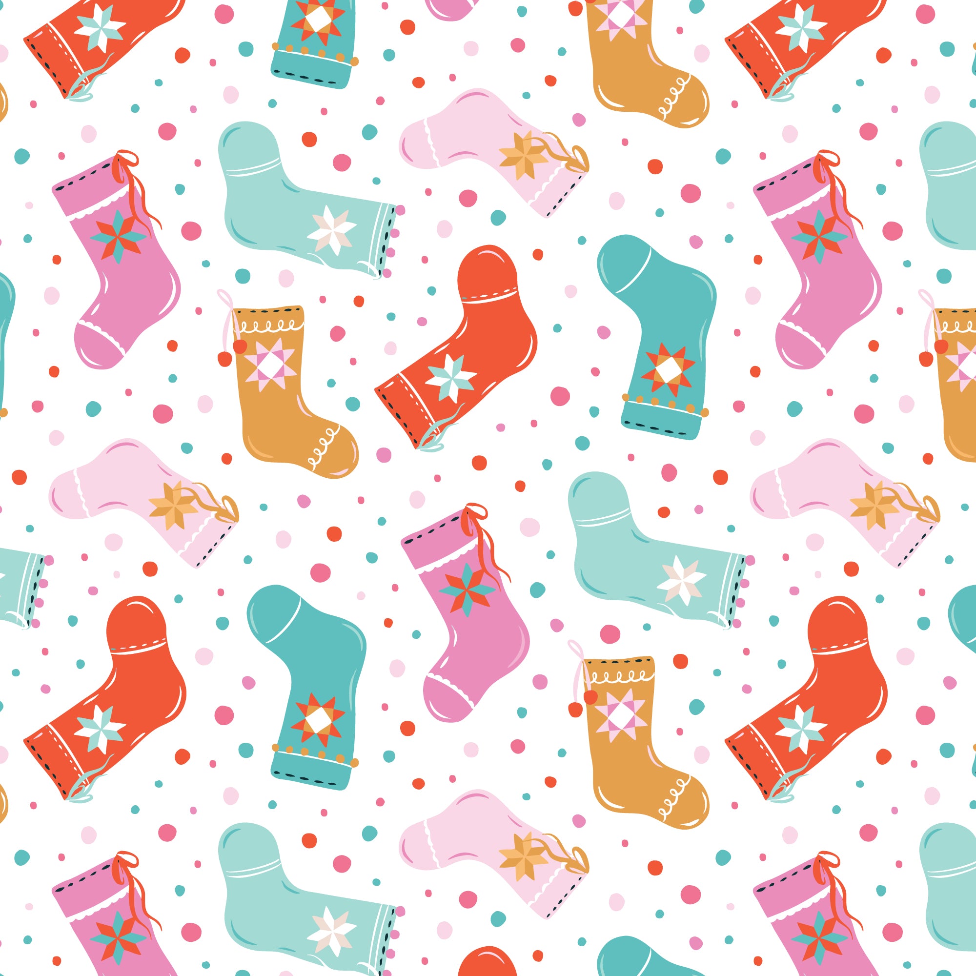 Jolly Tidings -Stitched With Glee|White-Cloud9 Fabrics-229203