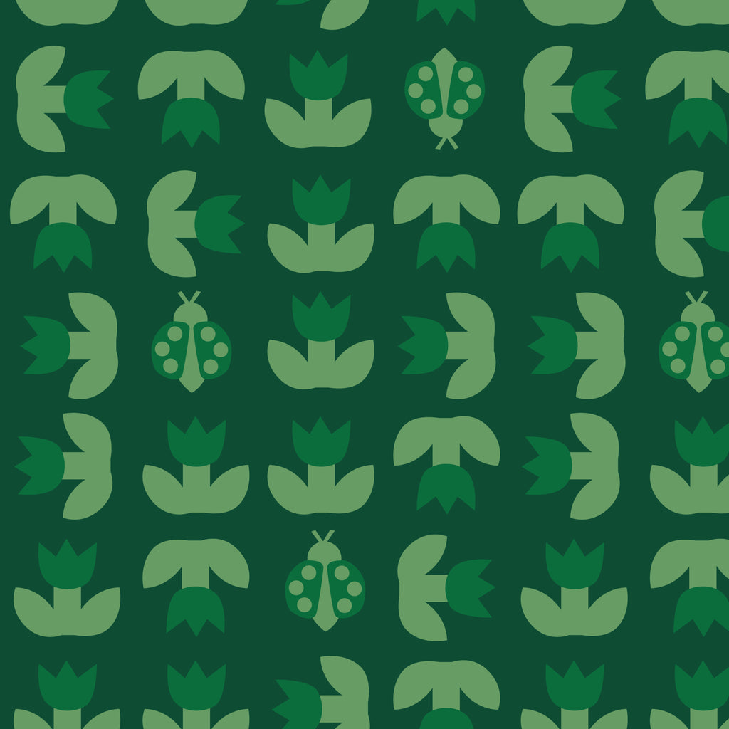 COMING SOON! -A Tulip Story-Ladybird and Tulip-Green-Cream-Cloud9-229306