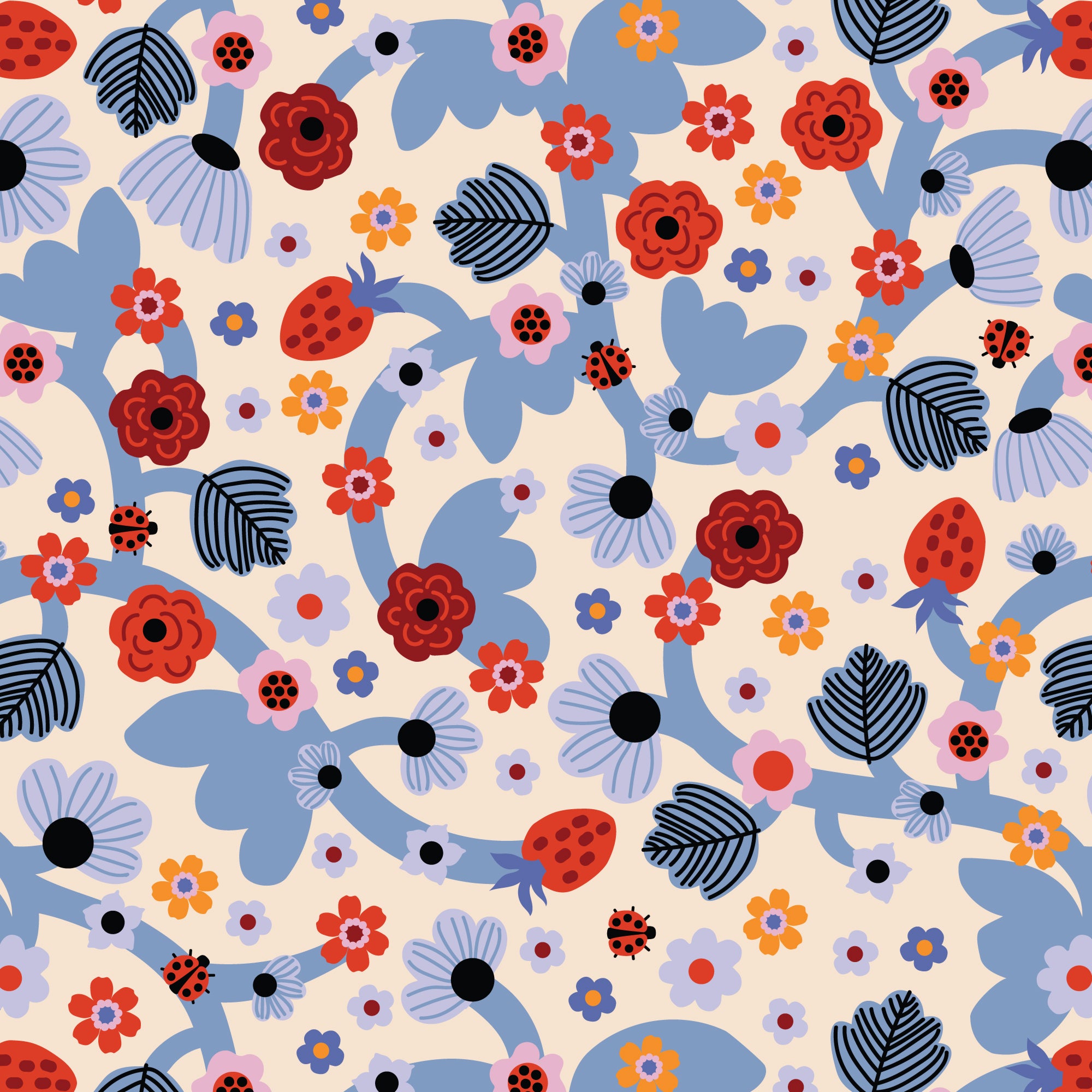 COMING SOON! -A Tulip Story-Tangled Berry-Cream/Multi-Cloud9-229308