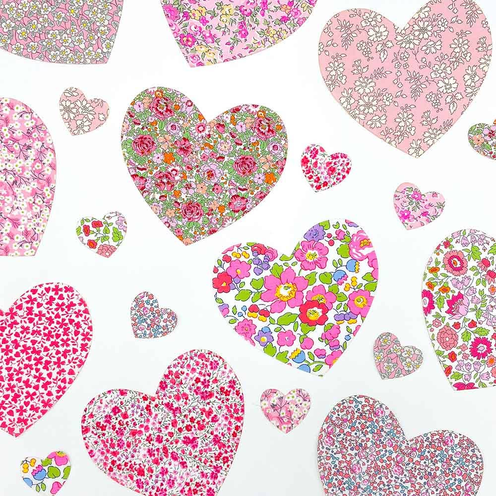 Pre-Cut Liberty Tana Lawn® Fabric Hearts | Craft Kits-Alice Caroline-Liberty Tana Lawn PC100