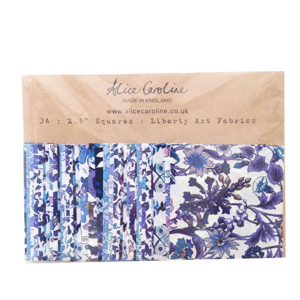 Liberty Tana Lawn® Fabric -2.5″ Charm Squares (36 Pcs)-Mixed Colors-Alice Caroline-Liberty PC104
