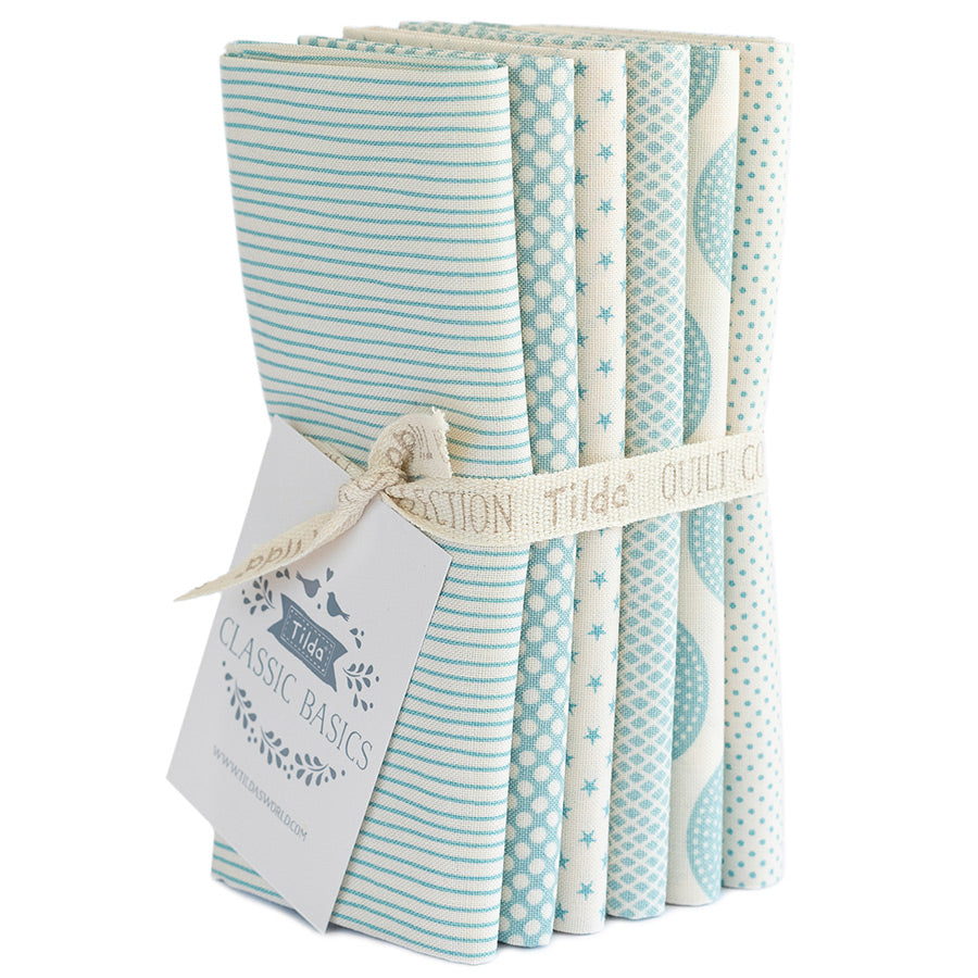 Tilda Basic Classics Light Blue -Fat Quarter Bundle 6pcs-Tilda-300035