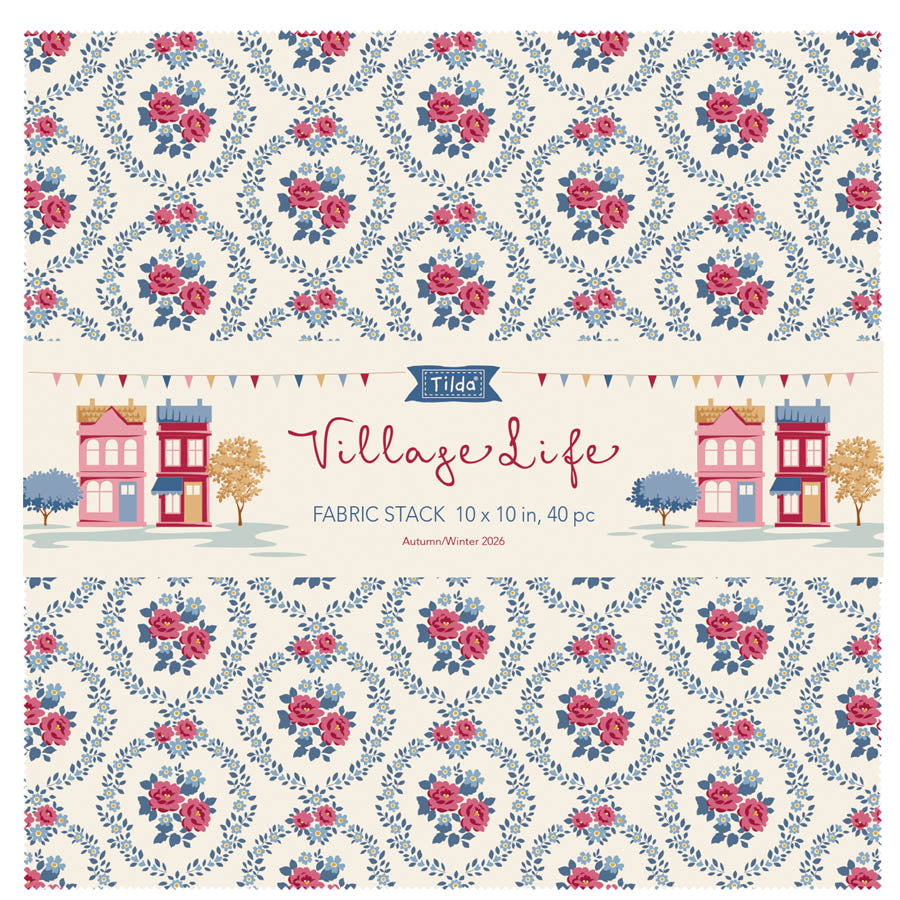 Village Life-10" Square Layer Cake-40 Pcs-Tilda-TIL300282