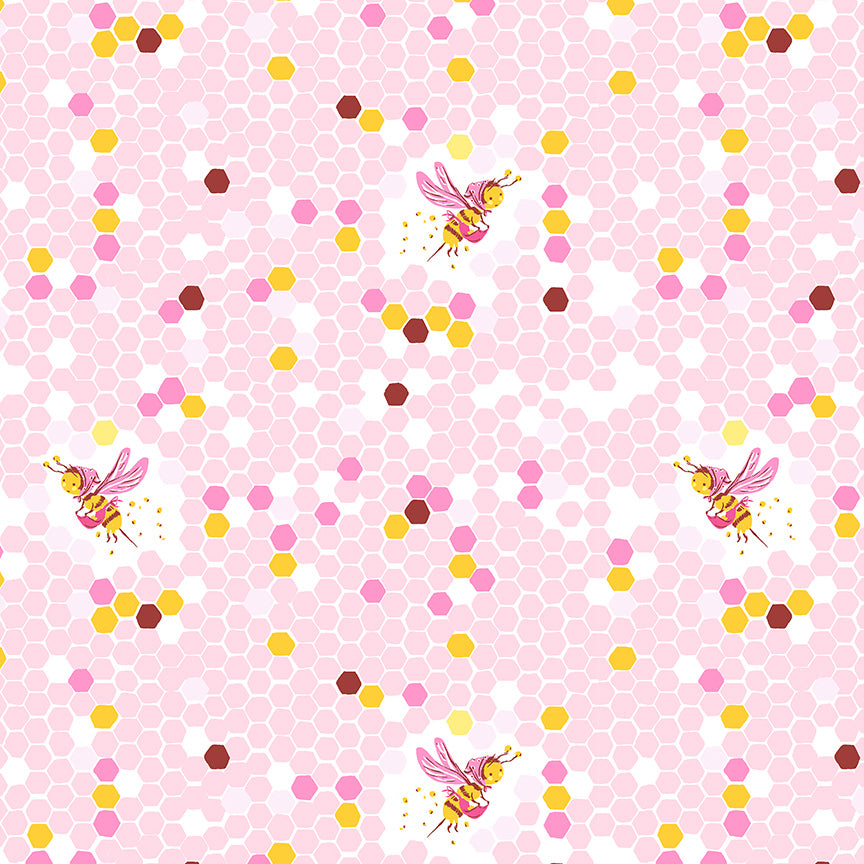 Studio Edit by Heather Ross-Hex Bee-Pink-37025D-6