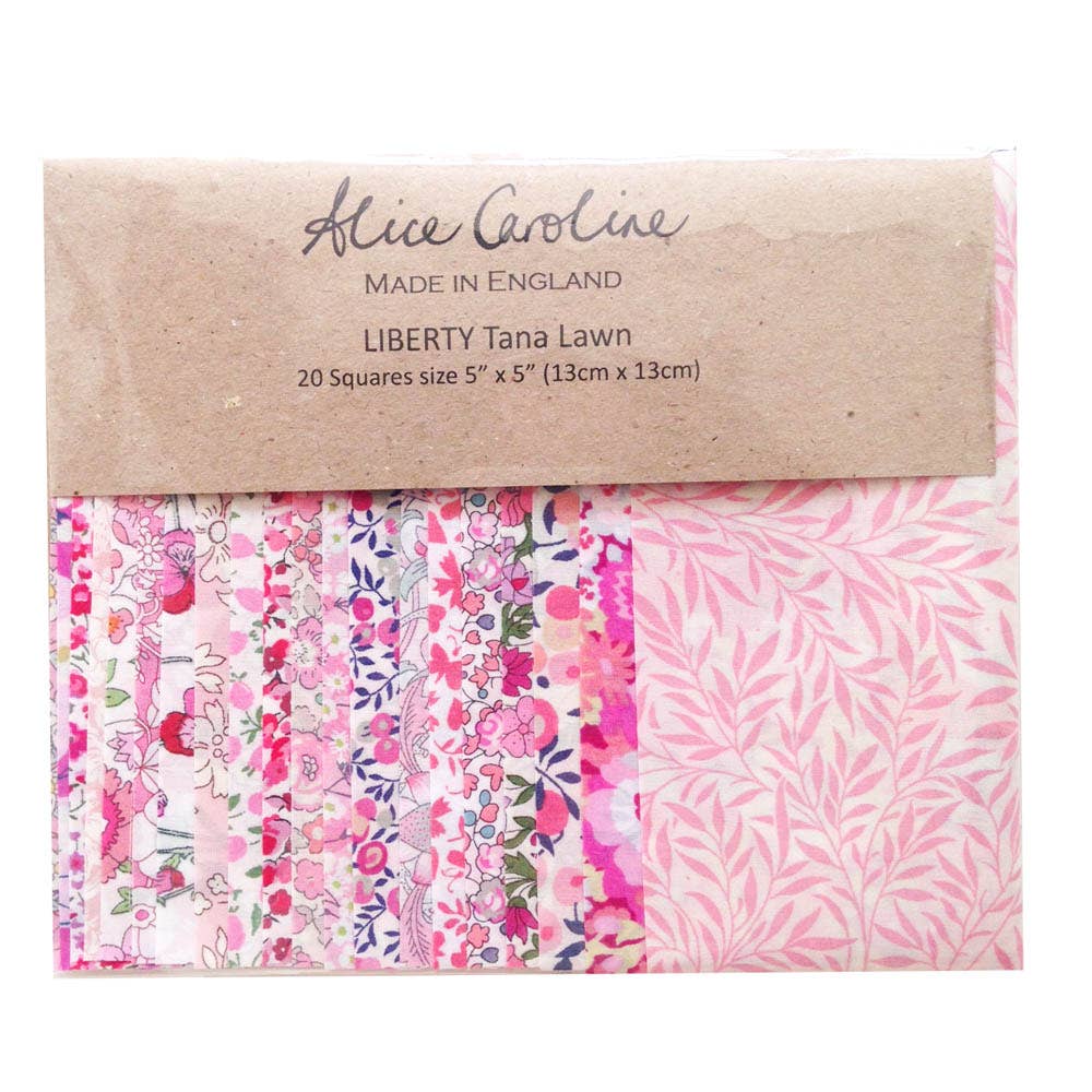Liberty Tana Lawn-5" Charm Squares-20 Pcs Mixed Colors-Alice Caroline-Liberty PC106