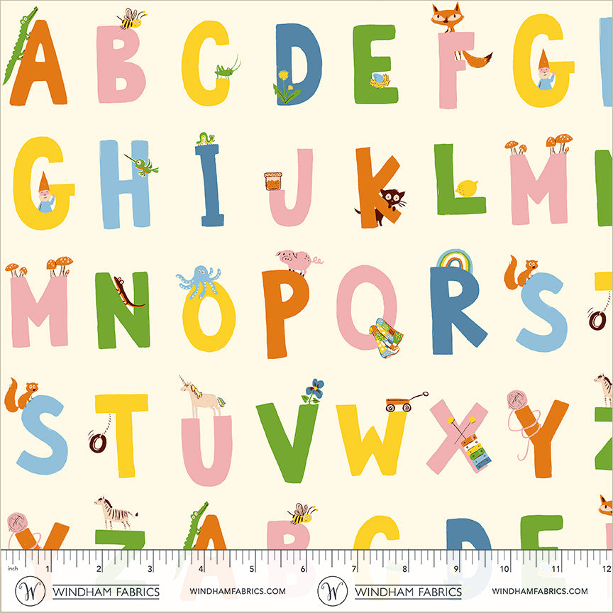 Heather Ross Favorites-Alphabet-Cream-43481D-3