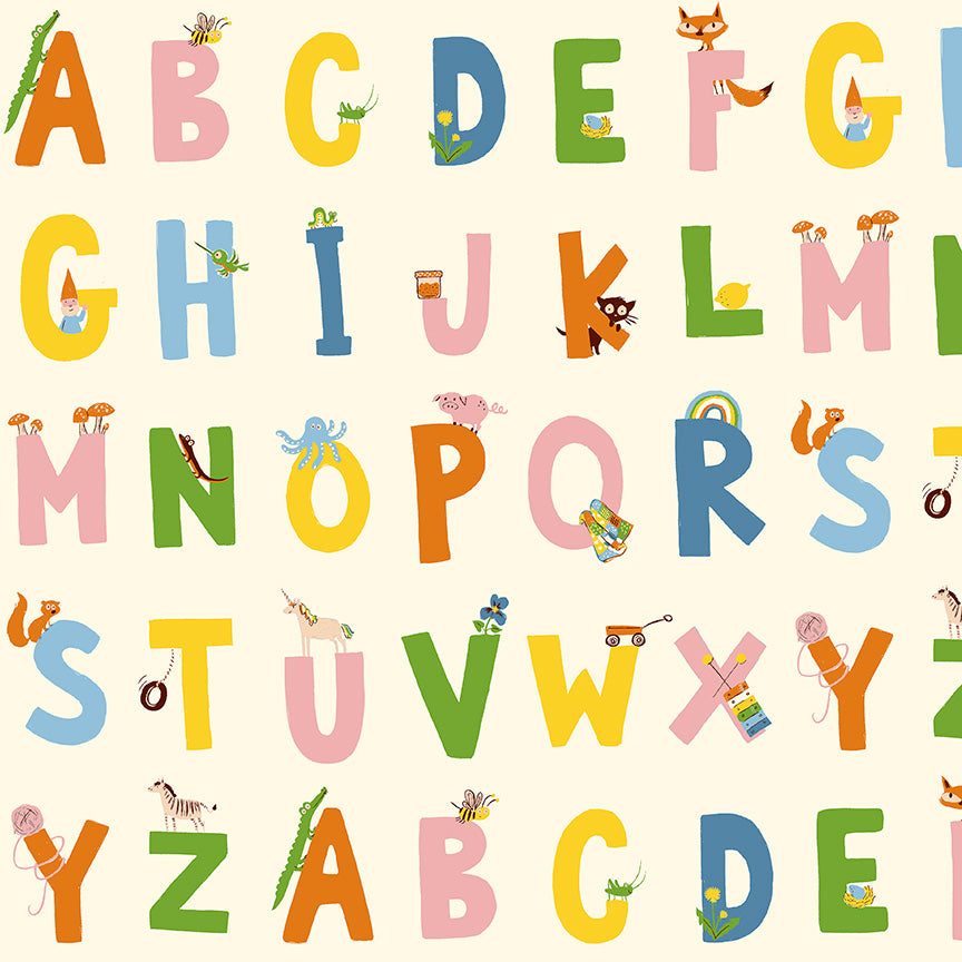 Heather Ross Favorites-Alphabet-Cream-43481D-3