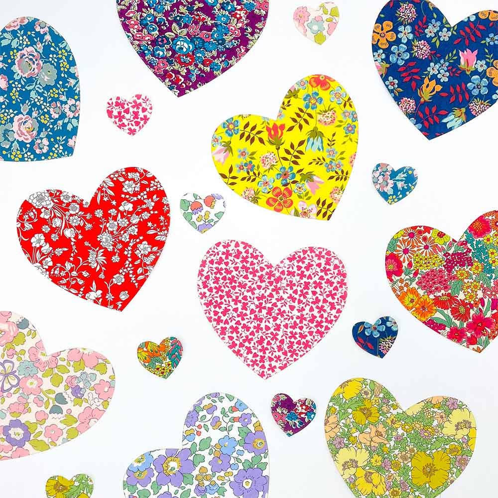 Pre-Cut Liberty Tana Lawn® Fabric Hearts | Craft Kits-Alice Caroline-Liberty Tana Lawn PC100