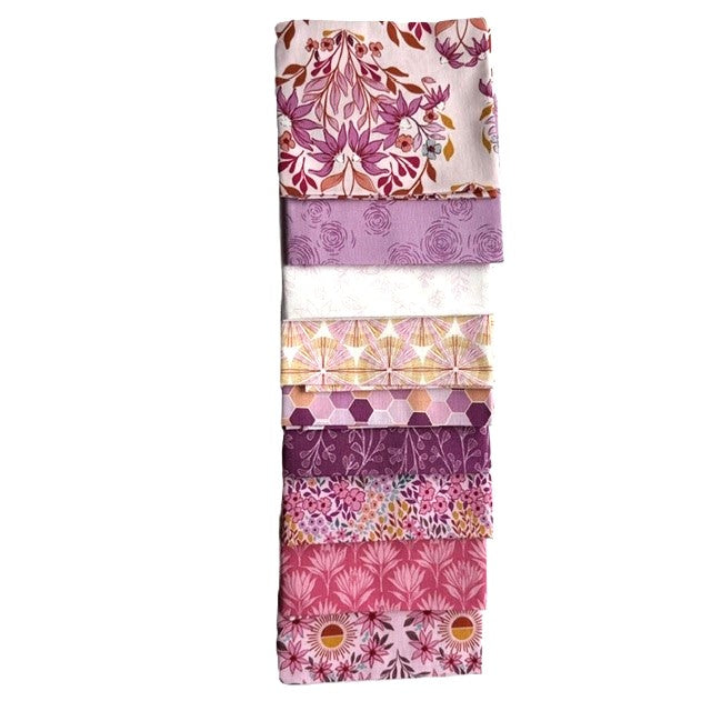 Sunset Cottage-Curated 9 Pc FQB Pink-Andover Fabrics-CFQ-SunsetCPink