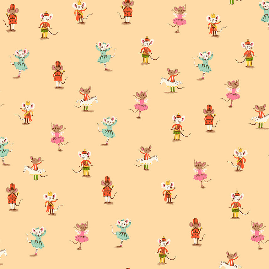 Studio Edit by Heather Ross-Nutcracker Mice-Peach-50166D-3