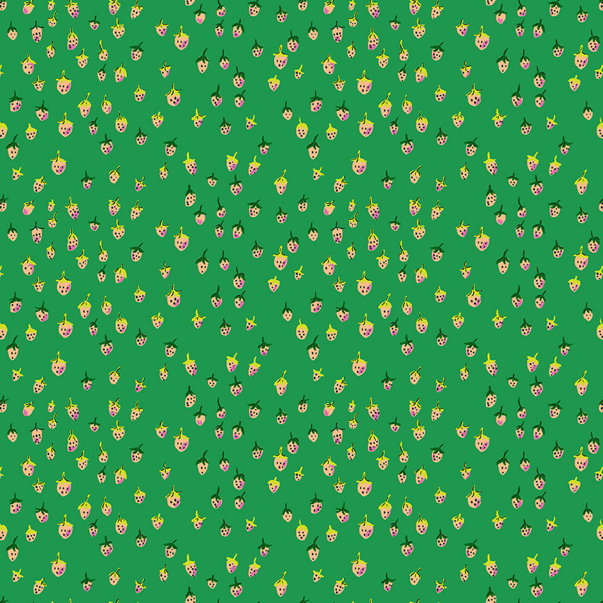 Heather Ross Favorites-Field Strawberries-Jade-50899D-12
