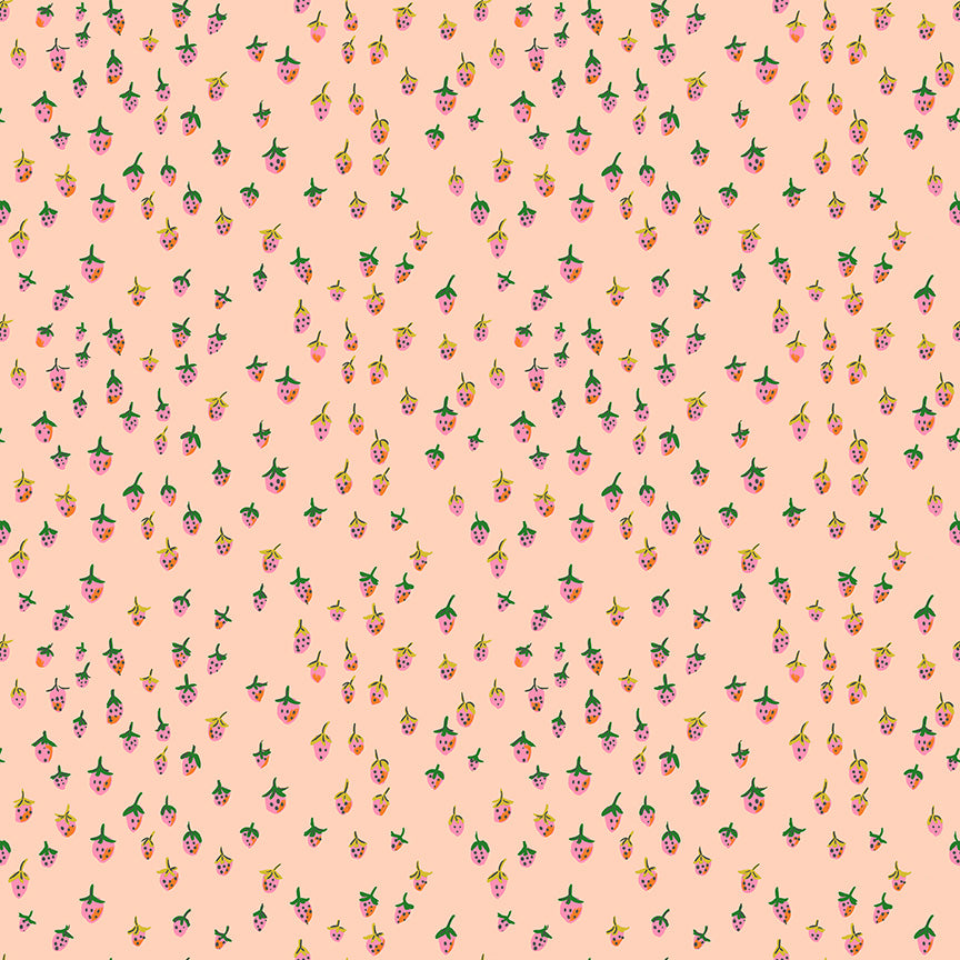 Heather Ross Favorites-Field Strawberries-Blush-50899D-2