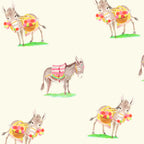 Heather Ross by Hand-Burros-Ivory CANVAS-54263C-1