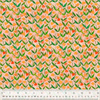 Heather Ross by Hand-Flowerbed-Salmon-54257D-3