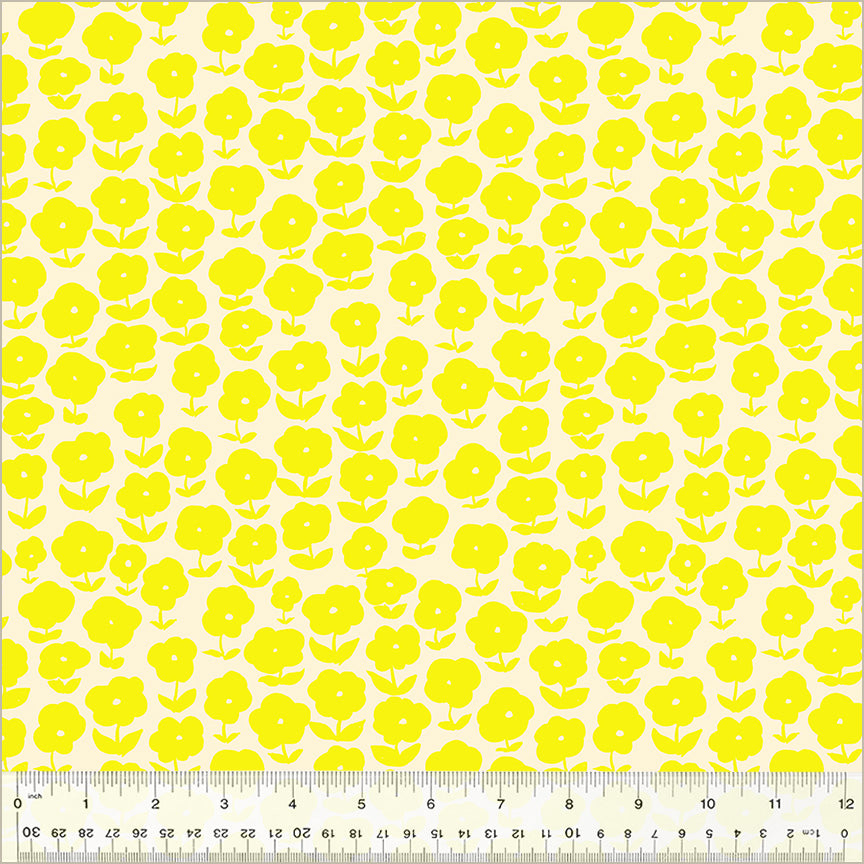 Heather Ross Ruby + Bee Blenders-Puffy Daisy-Vanilla Custard-54413-5