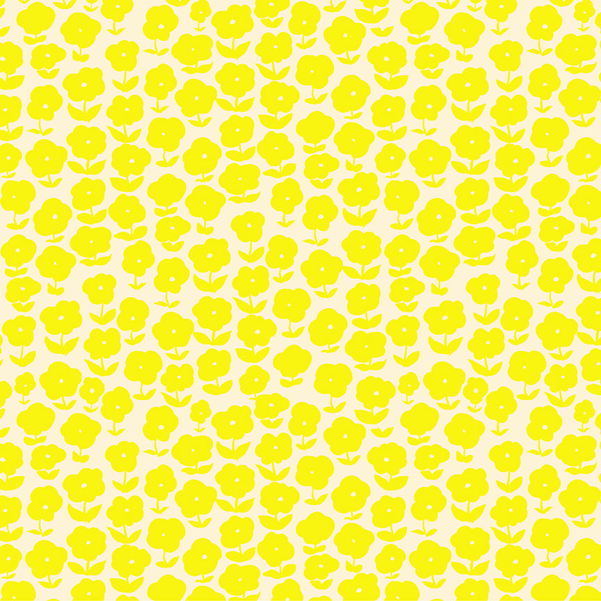Heather Ross Ruby + Bee Blenders-Puffy Daisy-Vanilla Custard-54413-5