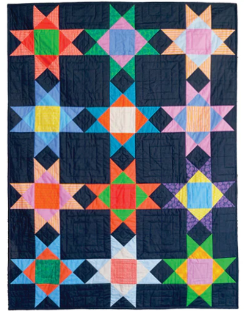 Heather Ross Ruby + Bee Blenders-Eight Point Star-Pattern-54585QK-PTRN Multi