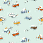 COMING SOON! - Heather Ross Favorites-Bus-Aqua-55211D-3