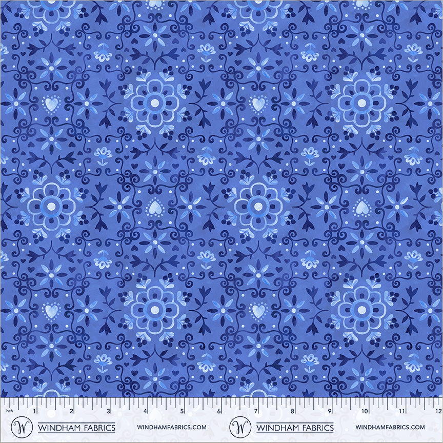 Chateau Meow-Azulejo Cobalt-Windham Studios-55345-4 Cobalt