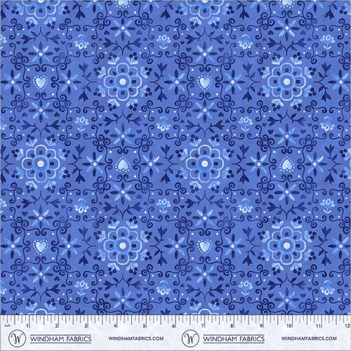 Chateau Meow-Azulejo Cobalt-Windham Studios-55345-4 Cobalt