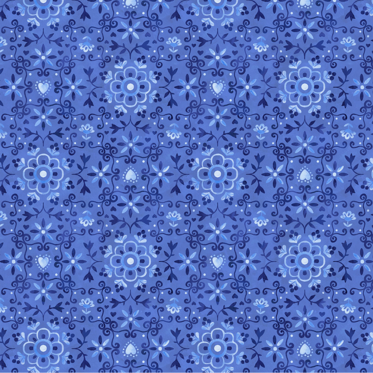 Chateau Meow-Azulejo Cobalt-Windham Studios-55345-4 Cobalt
