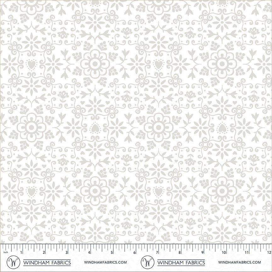 Chateau Meow-Azulejo White On White-Windham Studios-55345-5 White On White