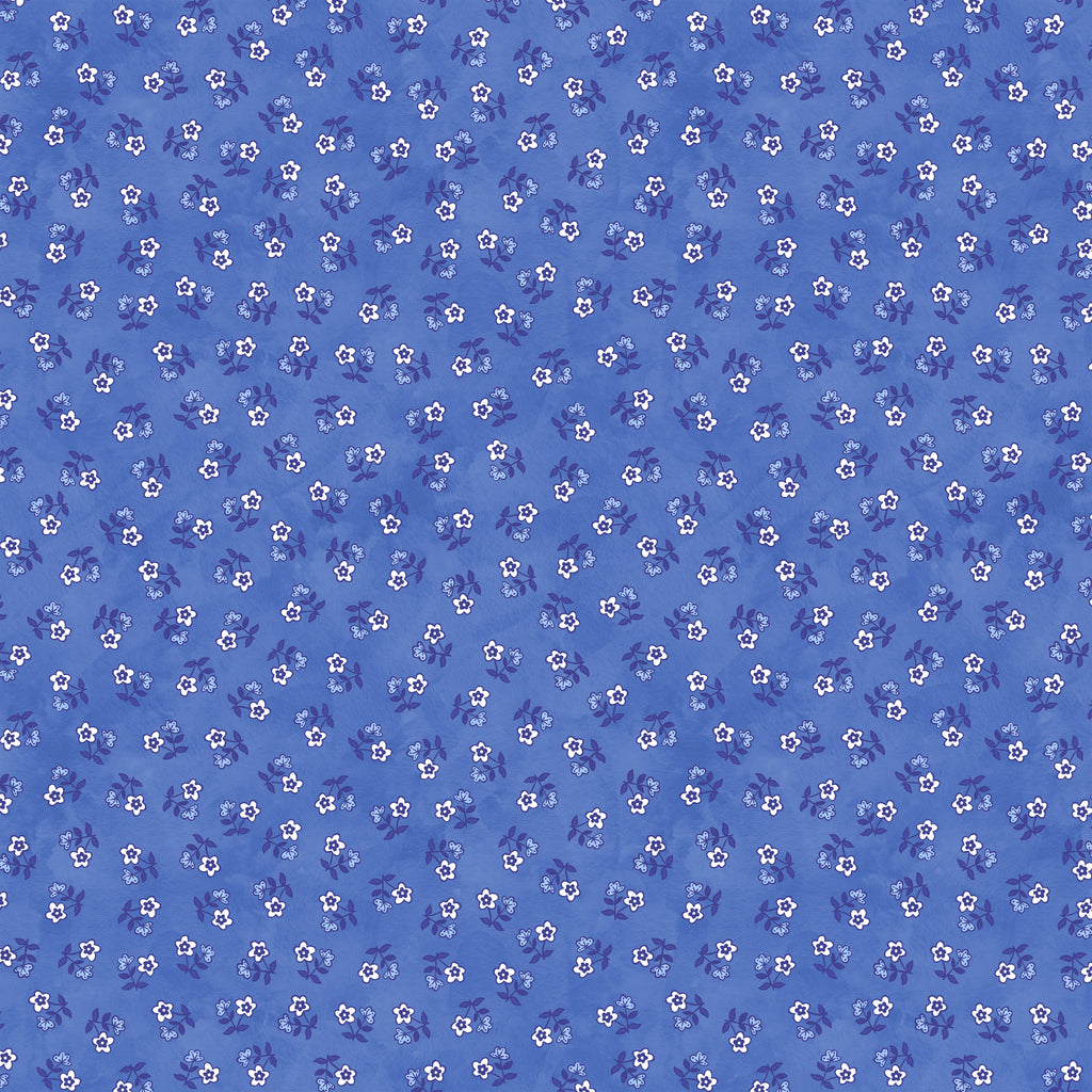 Chateau Meow-Ditsy Cobalt-Windham Studios-55349-4 Cobalt
