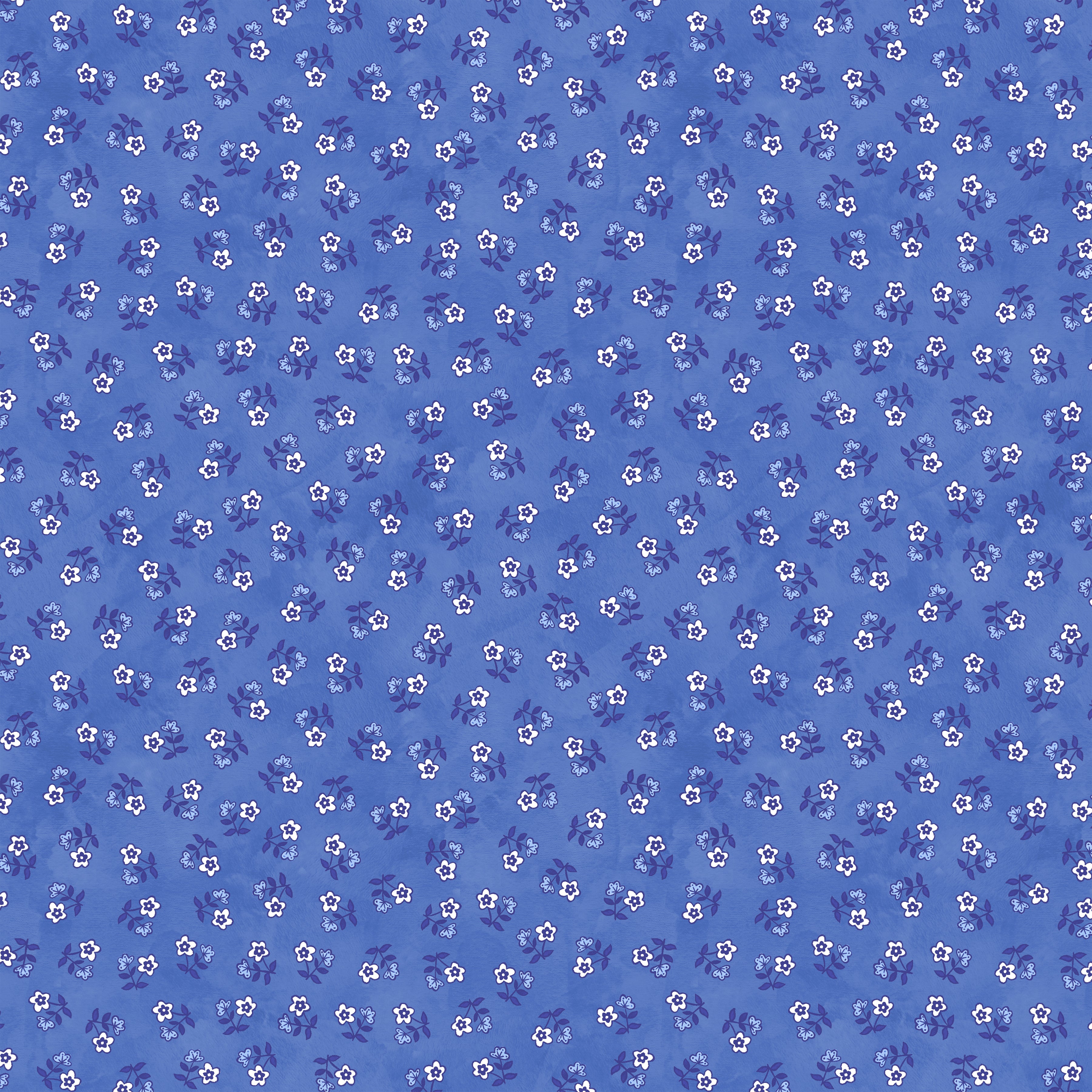 Chateau Meow-Ditsy Cobalt-Windham Studios-55349-4 Cobalt
