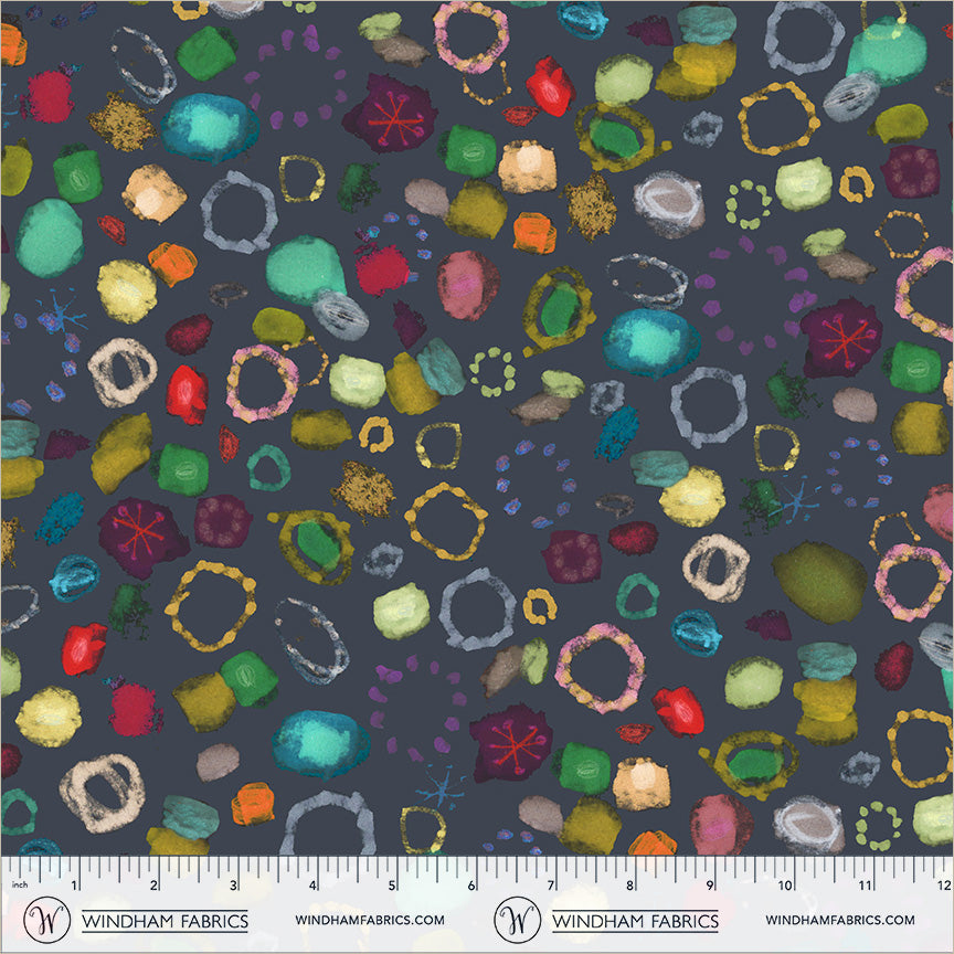 Painted Path -Constellations Soft Black -Windham Fabrics-55438D-5 Soft Black