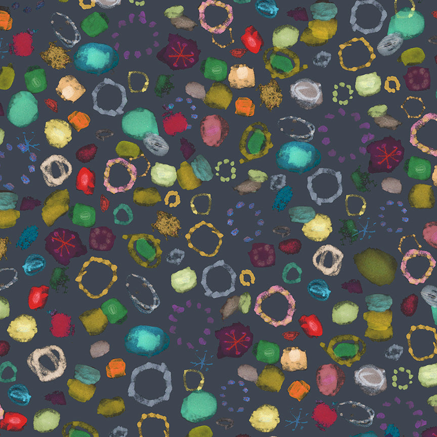Painted Path -Constellations Soft Black -Windham Fabrics-55438D-5 Soft Black