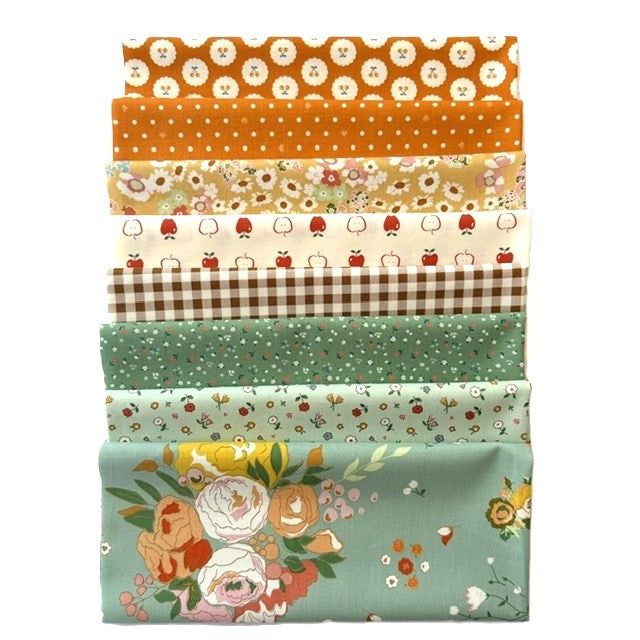 Cotton Nook -Curated GREEN 8 Pc Fat Qtr Bundle-Riley Blake Designs-CFQ-CN Green8