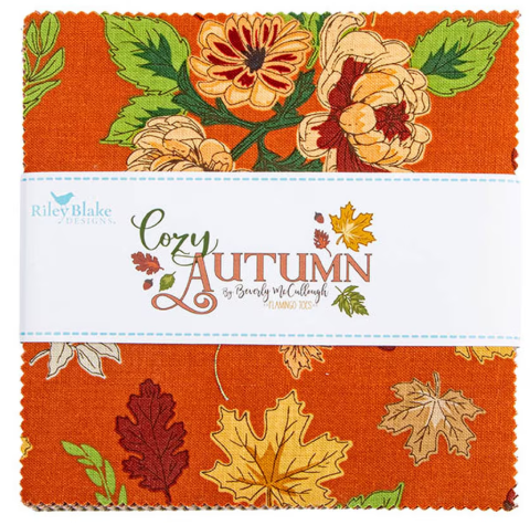 Cozy Autumn - 5" Charm Pack 42 Pcs-Riley Blake Designs-5-17870-42