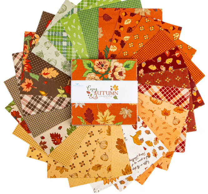 Cozy Autumn - 5" Charm Pack 42 Pcs-Riley Blake Designs-5-17870-42