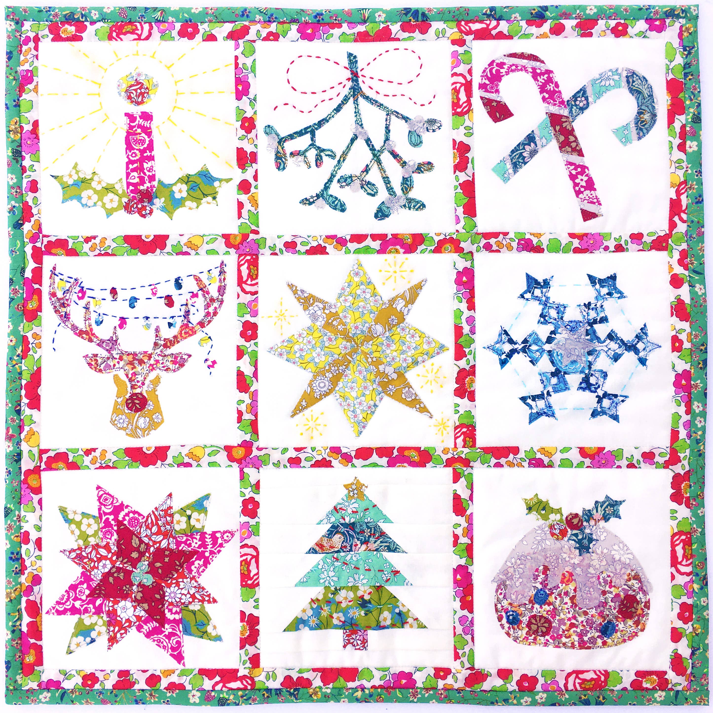 Liberty Tana Lawn® Fabric Midwinter Mini Sampler Quilt Kit-Alice Caroline-Liberty Mini 202